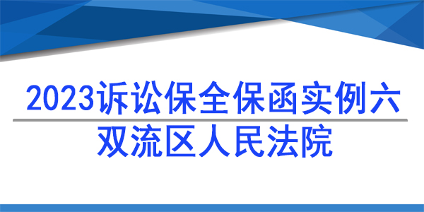 訴訟保全,財(cái)產(chǎn)保全,成都市雙流區(qū)人民法院