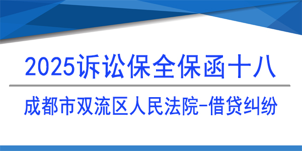 成都市雙流區(qū)人民法院,訴訟保全,財(cái)產(chǎn)保全