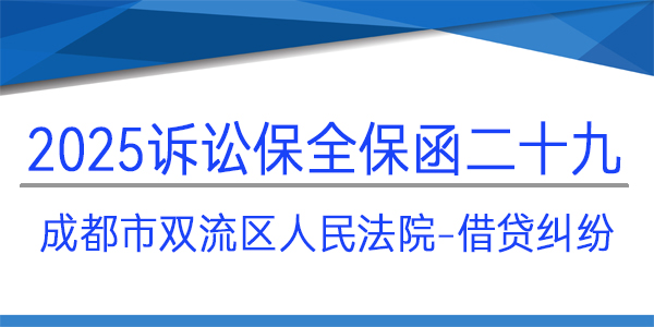 成都市雙流區(qū)人民法院,訴訟保全,財(cái)產(chǎn)保全