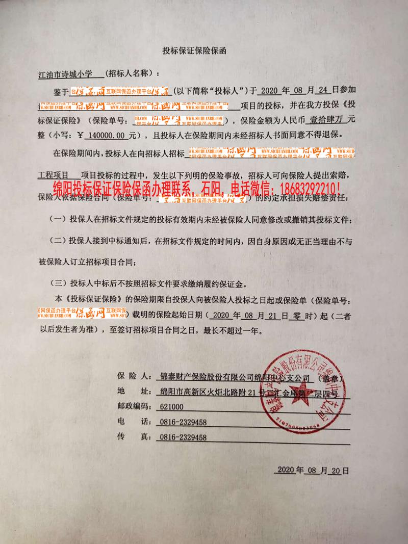 投標(biāo)保證保險(xiǎn) 投標(biāo)保證保險(xiǎn)